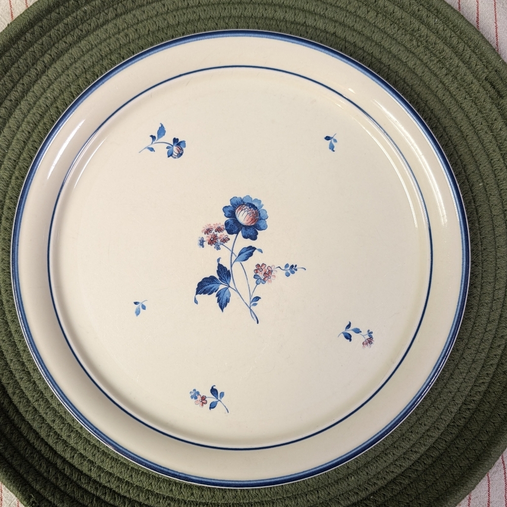 Floral Blue Dinner Plate